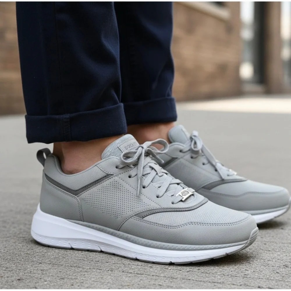NWT Dockers Mens 11W Gray Comfort Flex Walker Shoes Shock Absorbant Insole